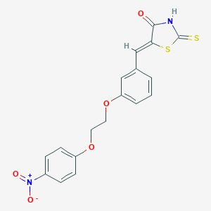 molecular formula C18H14N2O5S2 B327904 (5Z)-5-{3-[2-(4-nitrophenoxy)ethoxy]benzylidene}-2-thioxo-1,3-thiazolidin-4-one 