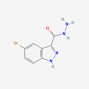 molecular formula C8H7BrN4O B3279117 5-bromo-1H-indazole-3-carbohydrazide CAS No. 68767-61-3