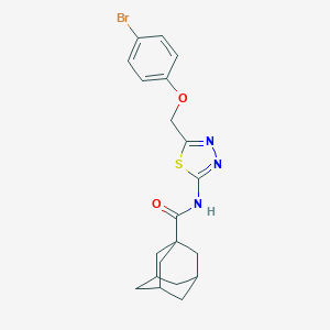 molecular formula C20H22BrN3O2S B327912 N-{5-[(4-bromophenoxy)methyl]-1,3,4-thiadiazol-2-yl}-1-adamantanecarboxamide 