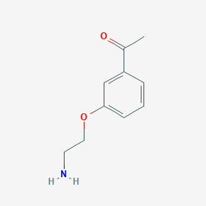 molecular formula C10H13NO2 B3279129 1-[3-(2-Amino-ethoxy)-phenyl]-ethanone CAS No. 687985-73-5