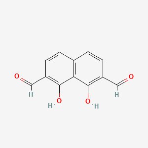 molecular formula C12H8O4 B3279160 2,7-Diformyl-1,8-dihydroxynaphthalene CAS No. 688753-79-9