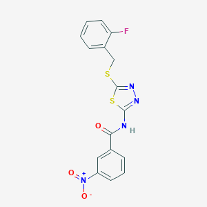 N-{5-[(2-fluorobenzyl)sulfanyl]-1,3,4-thiadiazol-2-yl}-3-nitrobenzamide