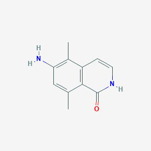 molecular formula C11H12N2O B3279204 6-Amino-5,8-dimethylisoquinolin-1(2H)-one CAS No. 69022-58-8