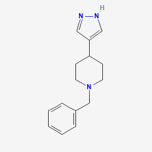 molecular formula C15H19N3 B3279227 1-Benzyl-4-(1H-pyrazol-4-yl)piperidine CAS No. 690261-97-3