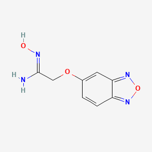 molecular formula C8H8N4O3 B3279268 2-(2,1,3-Benzoxadiazol-5-yloxy)-N-hydroxyethanimidamide CAS No. 690632-81-6
