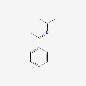 molecular formula C11H15N B3279297 N-(a-Methylbenzylidene)isopropylamine CAS No. 6907-73-9