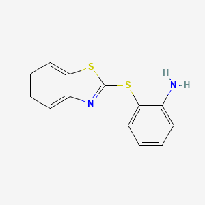 molecular formula C13H10N2S2 B3279317 2-(1,3-Benzothiazol-2-ylsulfanyl)aniline CAS No. 69104-74-1