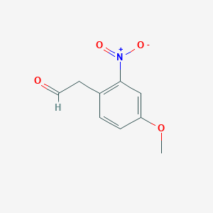 molecular formula C9H9NO4 B3279323 4-Methoxy-2-nitrophenyl acetaldehyde CAS No. 69111-92-8