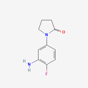 molecular formula C10H11FN2O B3279341 1-(3-Amino-4-fluorophenyl)pyrrolidin-2-one CAS No. 69131-57-3