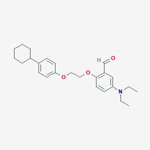 2-[2-(4-Cyclohexylphenoxy)ethoxy]-5-(diethylamino)benzaldehyde