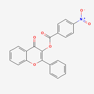 molecular formula C22H13NO6 B3279350 4-Oxo-2-phenylchromen-3-yl 4-nitrobenzoate CAS No. 691392-48-0