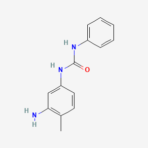 molecular formula C14H15N3O B3279374 3-(3-氨基-4-甲基苯基)-1-苯基脲 CAS No. 691897-50-4