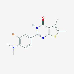 molecular formula C16H16BrN3OS B327938 2-[3-bromo-4-(dimethylamino)phenyl]-5,6-dimethylthieno[2,3-d]pyrimidin-4(3H)-one 