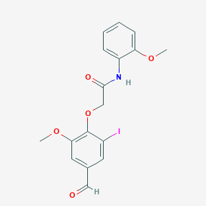 2-(4-formyl-2-iodo-6-methoxyphenoxy)-N-(2-methoxyphenyl)acetamide