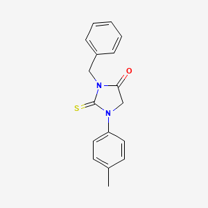 molecular formula C17H16N2OS B3279405 3-Benzyl-1-(4-methylphenyl)-2-thioxoimidazolidin-4-one CAS No. 692276-02-1