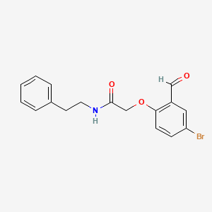 molecular formula C17H16BrNO3 B3279409 2-(4-bromo-2-formylphenoxy)-N-(2-phenylethyl)acetamide CAS No. 692279-90-6