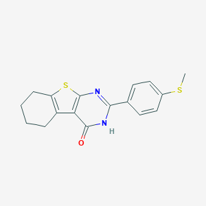 molecular formula C17H16N2OS2 B327941 2-[4-(methylsulfanyl)phenyl]-5,6,7,8-tetrahydro[1]benzothieno[2,3-d]pyrimidin-4(3H)-one 
