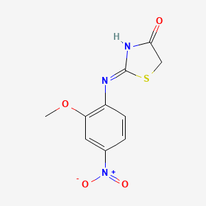 (2Z)-2-[(2-methoxy-4-nitrophenyl)imino]-1,3-thiazolidin-4-one