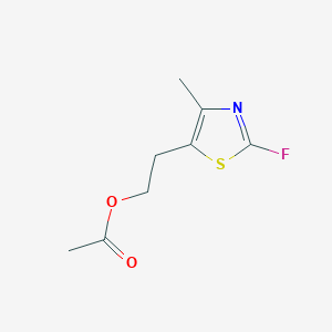 molecular formula C8H10FNO2S B3279413 1-Acetoxy-2-(2-fluoro-4-methyl-thiazol-5-yl)-ethane CAS No. 69242-99-5