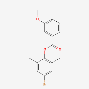 molecular formula C16H15BrO3 B3279439 4-Bromo-2,6-dimethylphenyl 3-methoxybenzoate CAS No. 692757-47-4