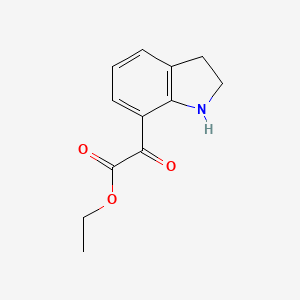 1H-Indole-7-acetic acid, 2,3-dihydro-alpha-oxo-, ethyl ester