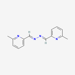 molecular formula C14H14N4 B3279611 1-(6-methylpyridin-2-yl)-N-[(6-methylpyridin-2-yl)methylideneamino]methanimine CAS No. 6955-47-1
