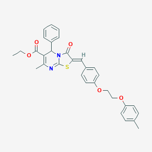 ethyl 7-methyl-2-{4-[2-(4-methylphenoxy)ethoxy]benzylidene}-3-oxo-5-phenyl-2,3-dihydro-5H-[1,3]thiazolo[3,2-a]pyrimidine-6-carboxylate