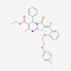 ethyl 7-methyl-2-{2-[2-(4-methylphenoxy)ethoxy]benzylidene}-3-oxo-5-phenyl-2,3-dihydro-5H-[1,3]thiazolo[3,2-a]pyrimidine-6-carboxylate