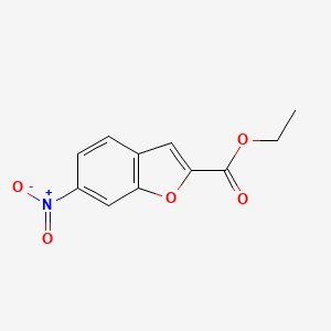 molecular formula C11H9NO5 B3279631 6-硝基苯并呋喃-2-羧酸乙酯 CAS No. 69603-99-2