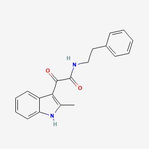 molecular formula C19H18N2O2 B3279651 2-(2-methyl-1H-indol-3-yl)-2-oxo-N-(2-phenylethyl)acetamide CAS No. 696638-26-3