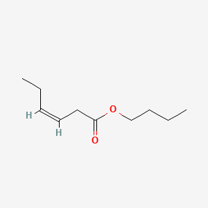 molecular formula C10H18O2 B3279660 3-Hexenoic acid, butyl ester, (Z)- CAS No. 69668-84-4