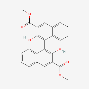 molecular formula C24H18O6 B3279661 (R)-(+)-Dimethyl-2,2'-dihydroxy-1,1'-binaphthalene-3,3'-dicarboxylate CAS No. 69678-00-8
