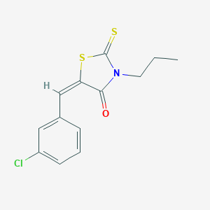 molecular formula C13H12ClNOS2 B327969 5-(3-Chlorobenzylidene)-3-propyl-2-thioxo-1,3-thiazolidin-4-one 