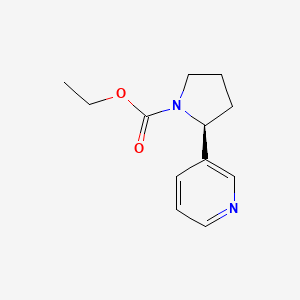 molecular formula C12H16N2O2 B3279695 ethyl (2S)-2-pyridin-3-ylpyrrolidine-1-carboxylate CAS No. 69730-90-1