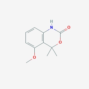 molecular formula C11H13NO3 B3279718 5-Methoxy-4,4-dimethyl-1H-benzo[d][1,3]oxazin-2(4H)-one CAS No. 697801-52-8