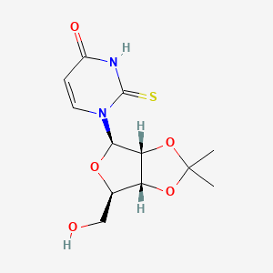 molecular formula C12H16N2O5S B3279728 1-((3aR,4R,6R,6aR)-6-(hydroxymethyl)-2,2-dimethyltetrahydrofuro[3,4-d][1,3]dioxol-4-yl)-2-thioxo-2,3-dihydropyrimidin-4(1H)-one CAS No. 6984-55-0
