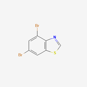 molecular formula C7H3Br2NS B3279769 4,6-Dibromobenzo[d]thiazole CAS No. 700-48-1