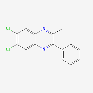 molecular formula C15H10Cl2N2 B3279807 6,7-Dichloro-2-methyl-3-phenylquinoxaline CAS No. 70071-10-2