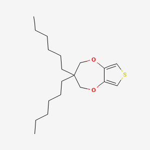 molecular formula C19H32O2S B3279820 2H-Thieno[3,4-b][1,4]dioxepin, 3,3-dihexyl-3,4-dihydro- CAS No. 700816-98-4