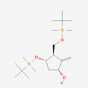 (1R,3R,4S)-4-((tert-Butyldimethylsilyl)oxy)-3-(((tert-butyldimethylsilyl)oxy)methyl)-2-methylenecyclopentanol