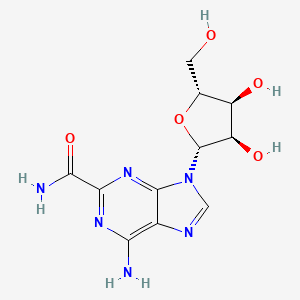molecular formula C11H14N6O5 B3279899 6-amino-9-[(2R,3R,4S,5R)-3,4-dihydroxy-5-(hydroxymethyl)oxolan-2-yl]purine-2-carboxamide CAS No. 70255-72-0