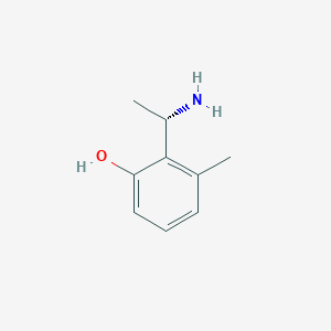 molecular formula C9H13NO B3279909 2-[(1S)-1-Aminoethyl]-3-methylphenol CAS No. 702684-44-4