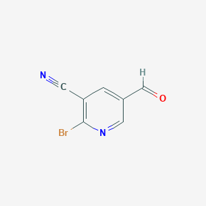 molecular formula C7H3BrN2O B3279969 2-Bromo-5-formylnicotinonitrile CAS No. 70416-48-7