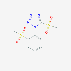 molecular formula C9H10N4O4S2 B327998 5-Methanesulfonyl-1-(2-methanesulfonyl-phenyl)-1H-tetrazole 
