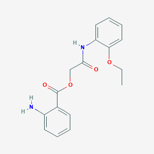 molecular formula C17H18N2O4 B327999 2-[(2-Ethoxyphenyl)amino]-2-oxoethyl 2-aminobenzoate 