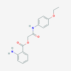 molecular formula C17H18N2O4 B328000 2-(4-Ethoxyanilino)-2-oxoethyl 2-aminobenzoate 