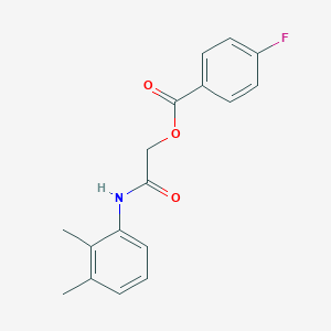 molecular formula C17H16FNO3 B328002 2-[(2,3-Dimethylphenyl)amino]-2-oxoethyl 4-fluorobenzoate 