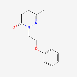 molecular formula C13H16N2O2 B3280024 6-Methyl-2-(2-phenoxyethyl)-4,5-dihydropyridazin-3(2H)-one CAS No. 70646-87-6