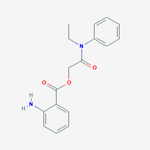 molecular formula C17H18N2O3 B328003 2-[Ethyl(phenyl)amino]-2-oxoethyl 2-aminobenzoate 