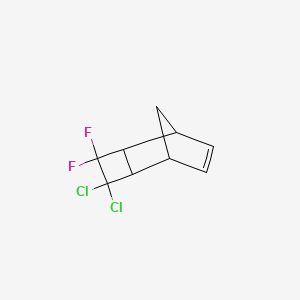 molecular formula C9H8Cl2F2 B3280044 3,3-Dichloro-4,4-difluorotricyclo[4.2.1.0(2,5)]non-7-ene CAS No. 707-75-5